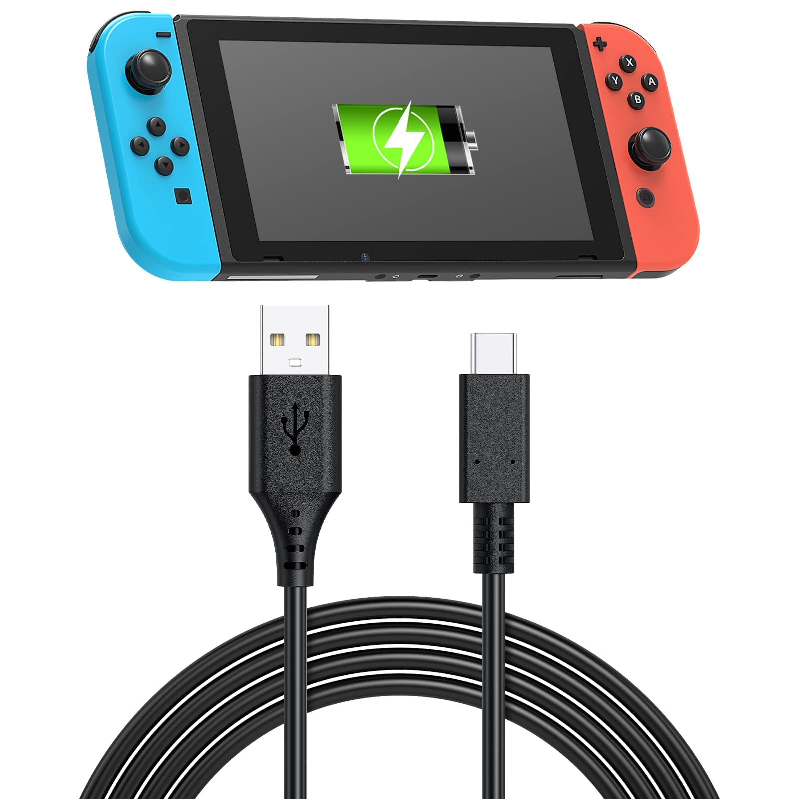 An image of a Nintendo Switch connected to a charger