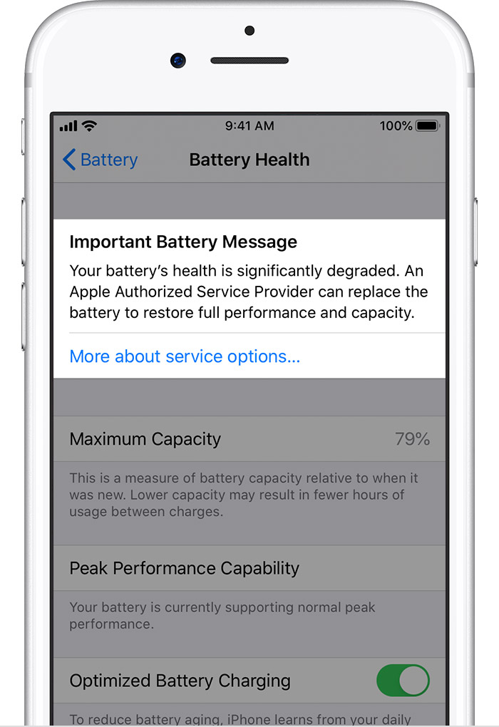 Check the battery health in the iPhone settings
Replace the battery if it is significantly degraded