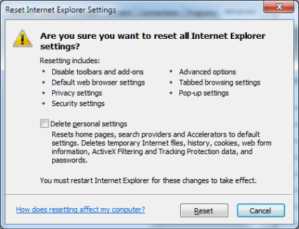Click OK to save the changes.
Restart Internet Explorer and check if the issue is resolved.