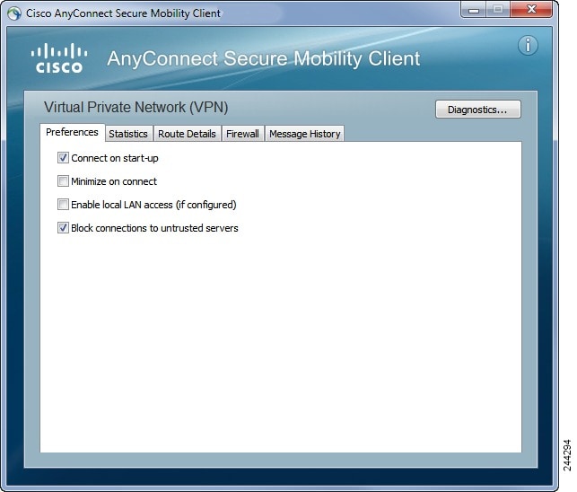 Ensure the VPN server is properly configured and accessible.
Resetting the VPN client: If all else fails, try resetting the Cisco AnyConnect VPN client to default settings.