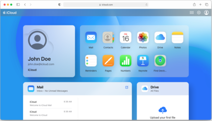 iCloud library interface