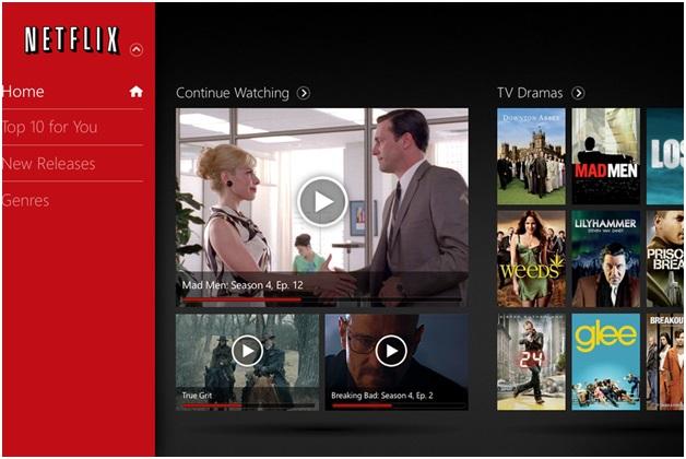 Netflix app interface with download option disabled