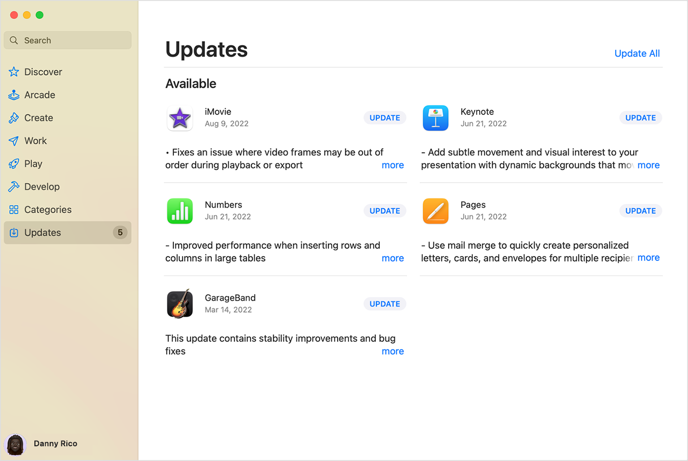 Open the App Store on your Mac.
Click on the Updates tab.