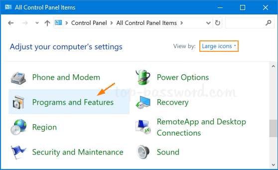 Open the Control Panel on your Windows 10 computer.
Select "Programs" or "Programs and Features" from the list of options.