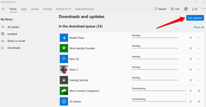 Open the Microsoft Store
Click on the three dots in the upper right corner