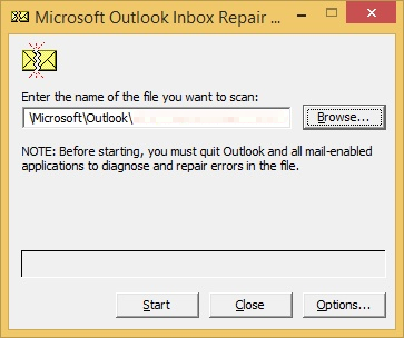 Outlook data repair tool