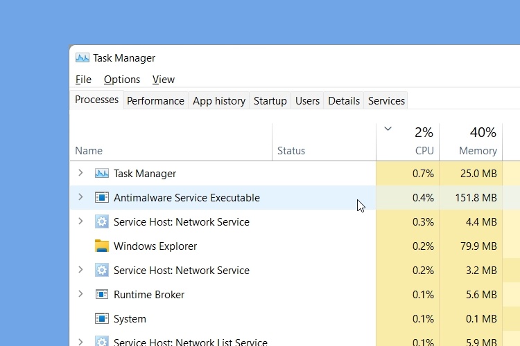 Press Ctrl+Shift+Esc to open Task Manager.
In the Processes tab, find Windows Explorer and right-click on it.