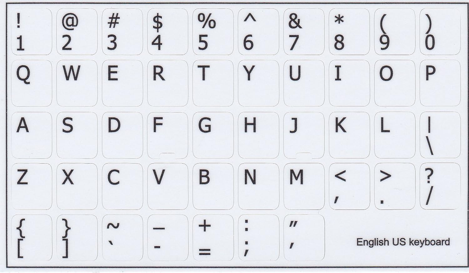 Replace US keyboard stickers