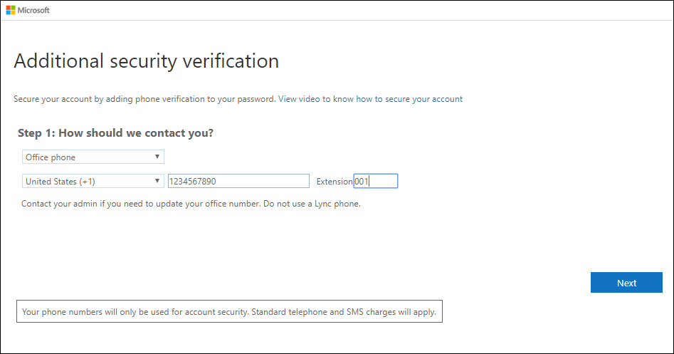 Select More security options
Select Two-step verification