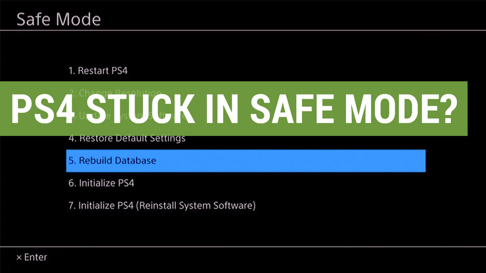 Select the "Safe Mode" option from the menu
Attempt to restart the PS4 from Safe Mode