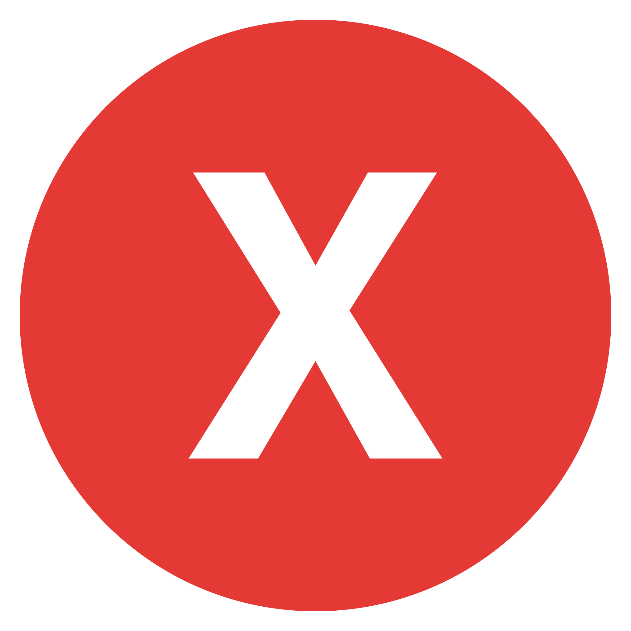 Shortcut icon with a red X symbol