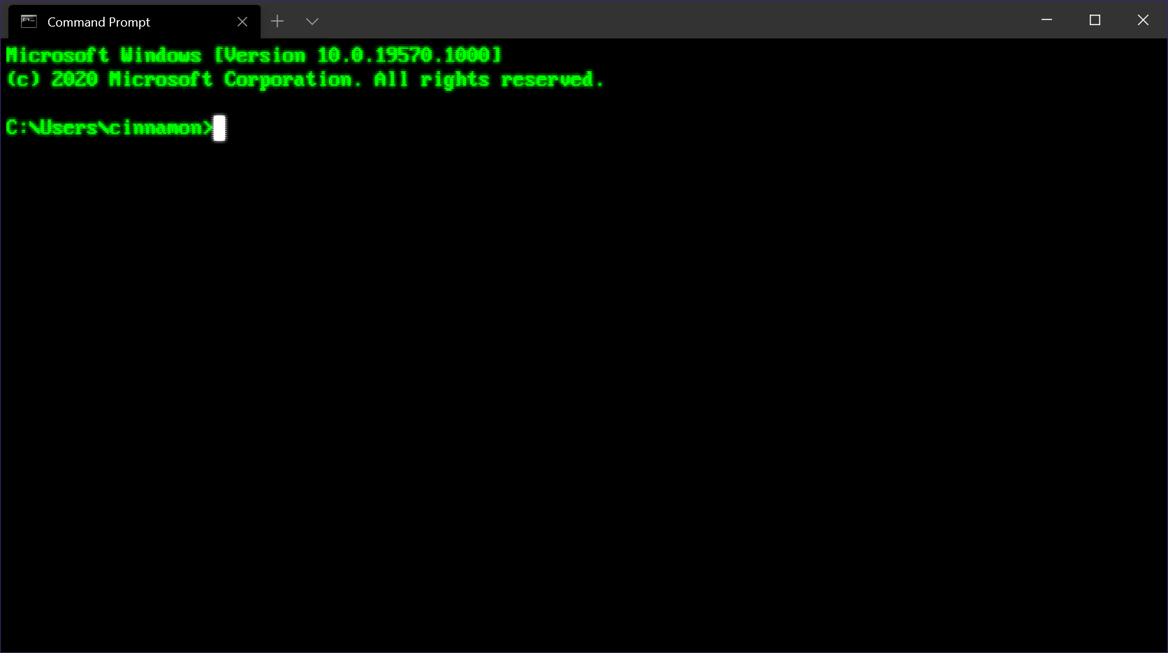 Terminal command prompt