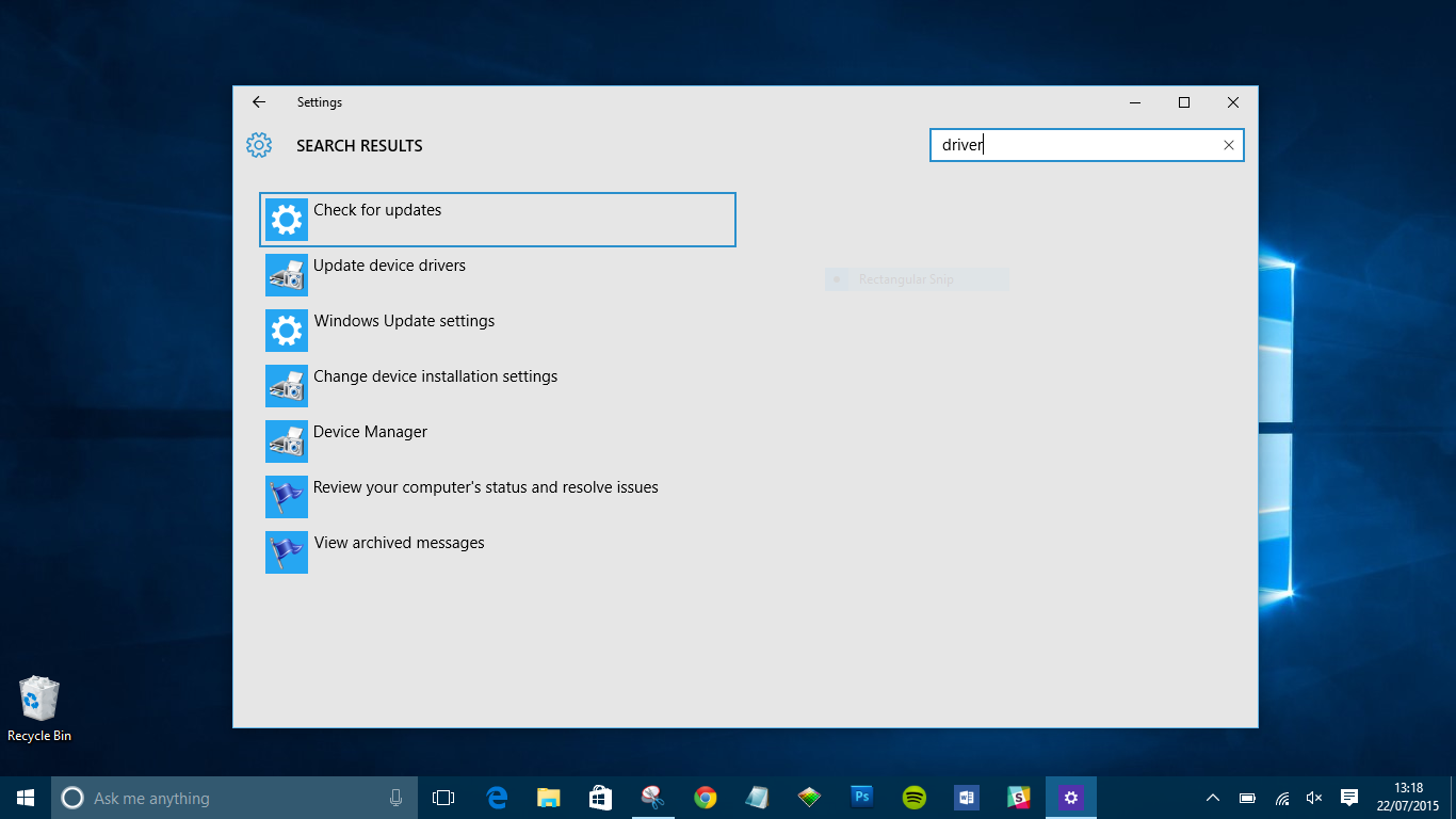Update Windows and Drivers
Click on the "Start" button and type "Windows Update" in the search box and press "Enter".